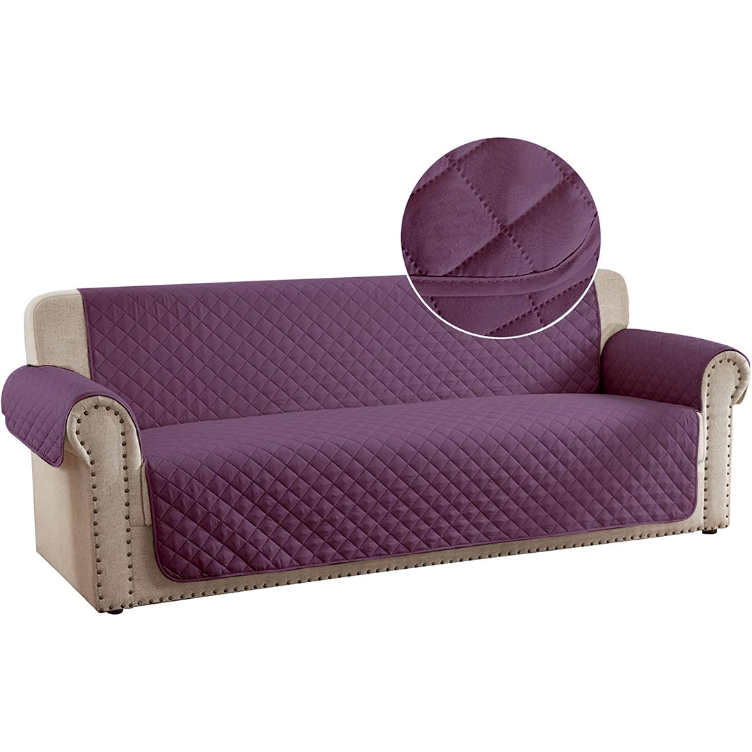 COTTON QUILTED SOFA RUNNER - SOFA COAT (PURPLE)